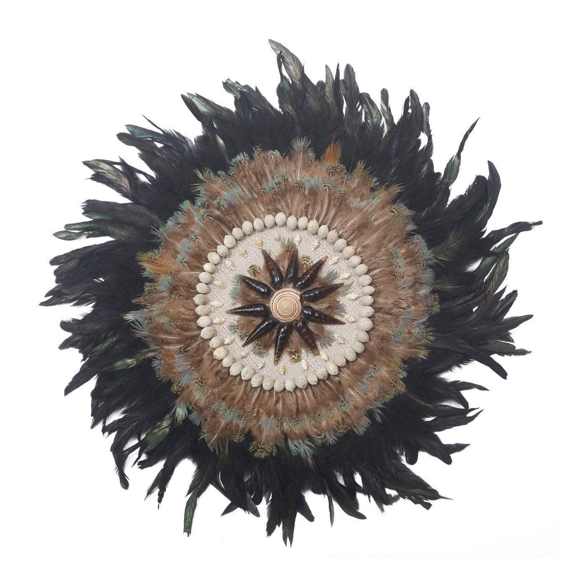 Feather Tropical Black Artwork 67cm x 85cm-abc