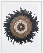Feather Tropical Black Artwork 67cm x 85cm-abc