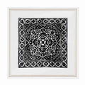 Kilim Print Black Artwork 52cm x 52cm-abc
