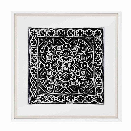Kilim Print Black Artwork 52cm x 52cm-abc