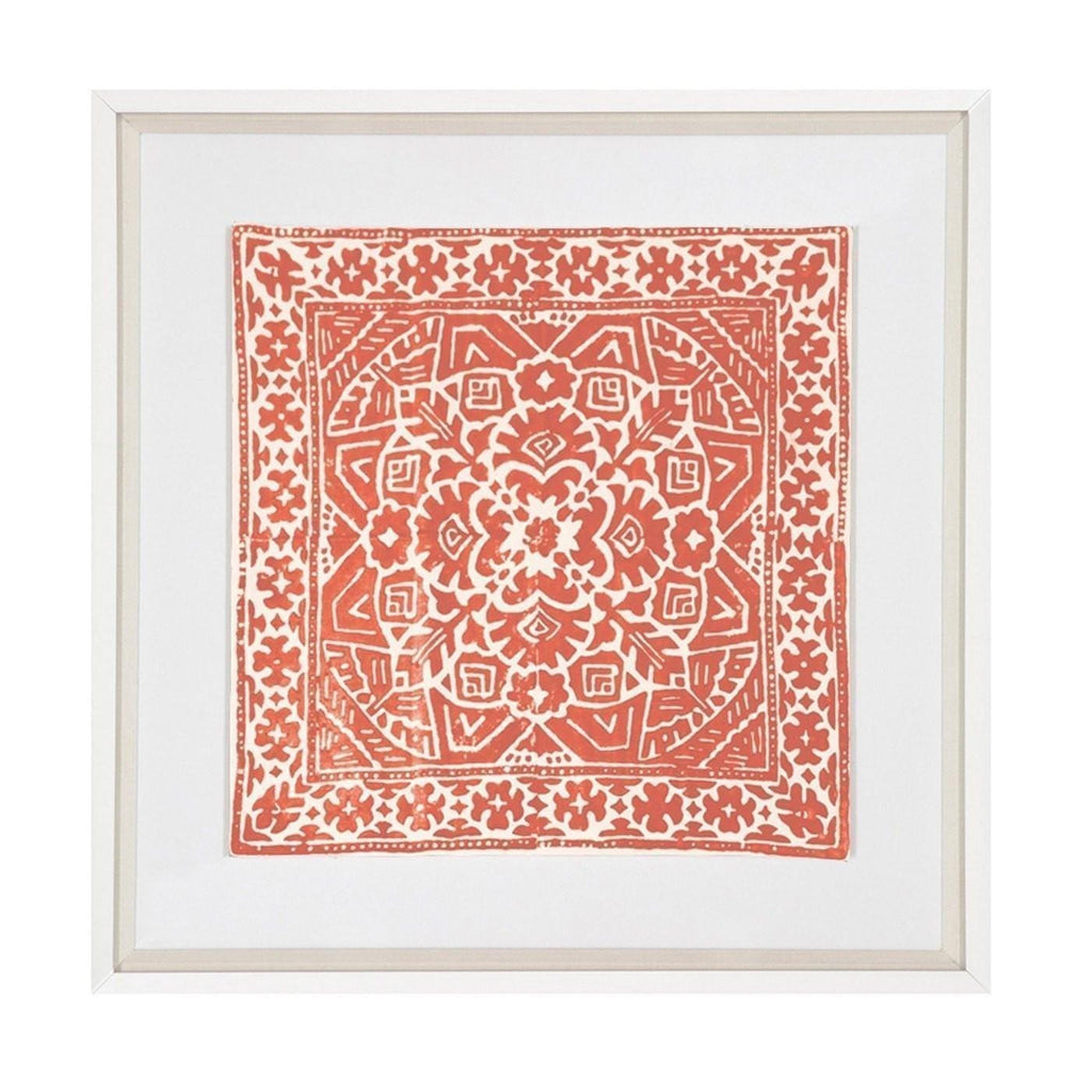 Kilim Print Orange Artwork 52cm x 52cm-abc