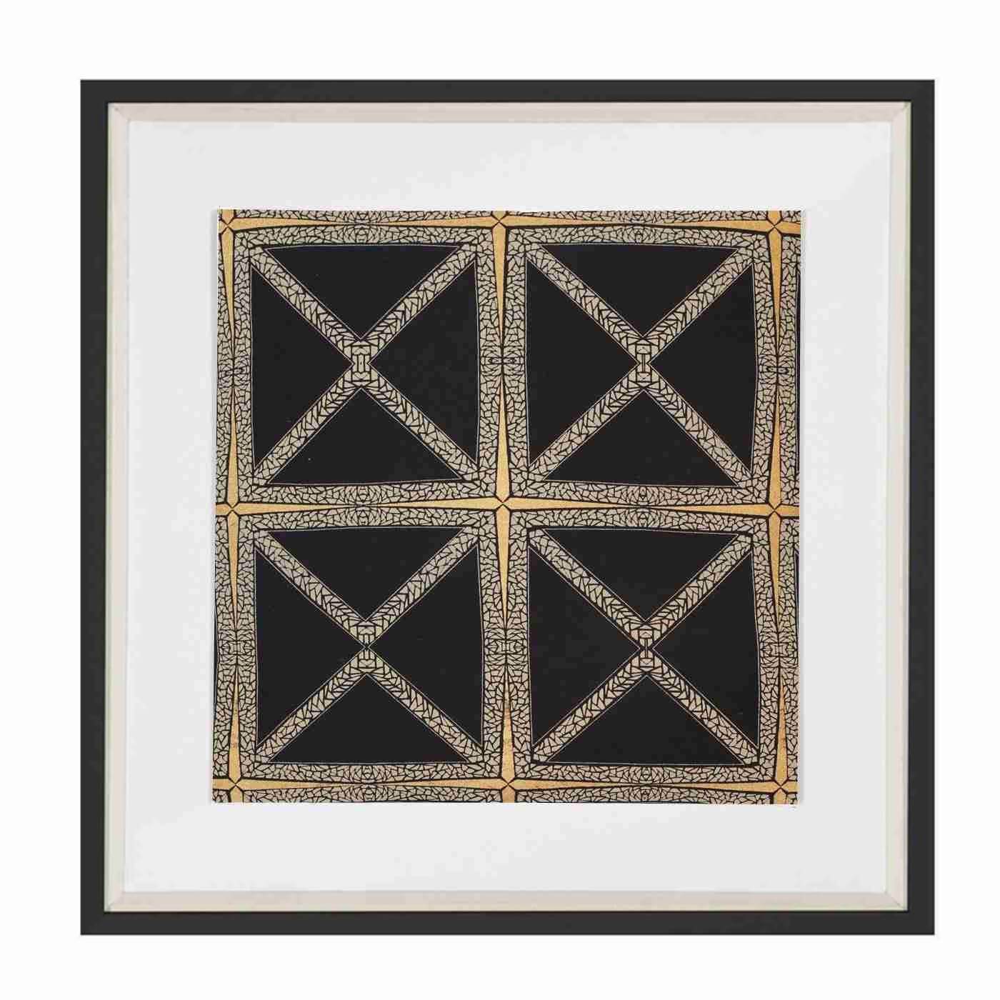 Mosaic Black Artwork 52 x 52 cm-abc