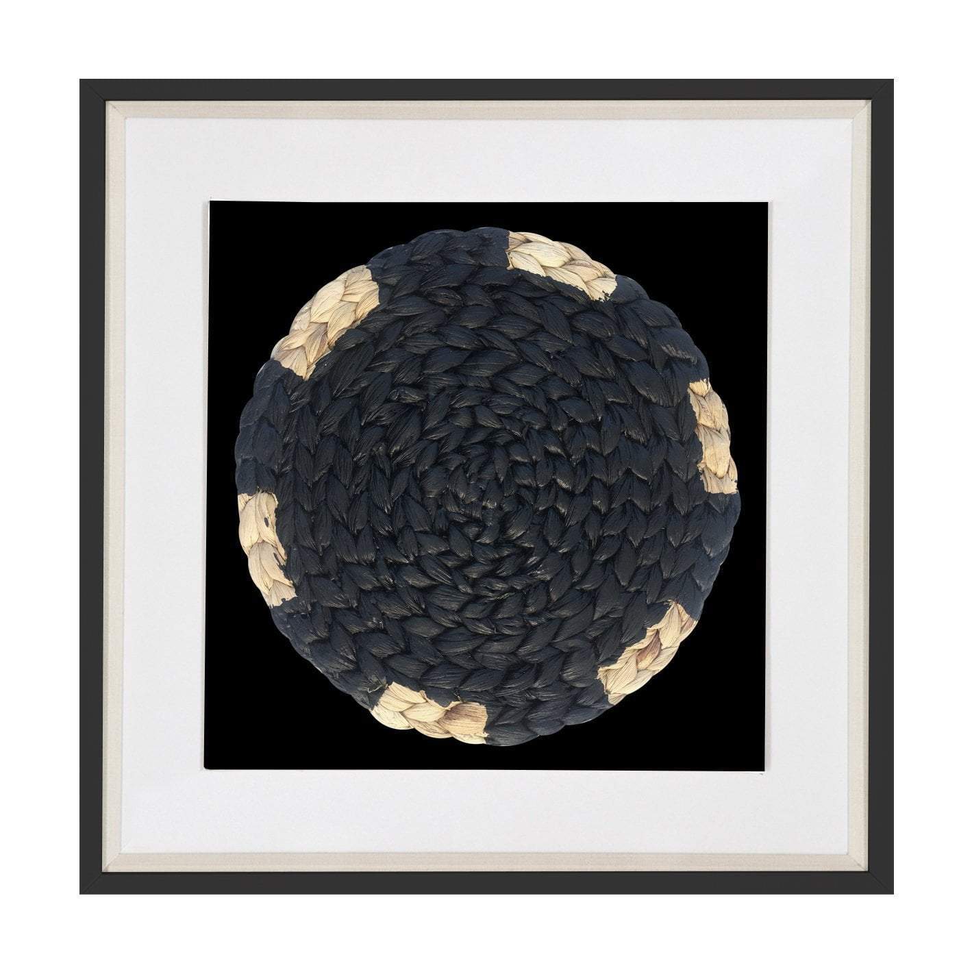 Place Mat Black on Black Artwork 52 x 52 cm-abc