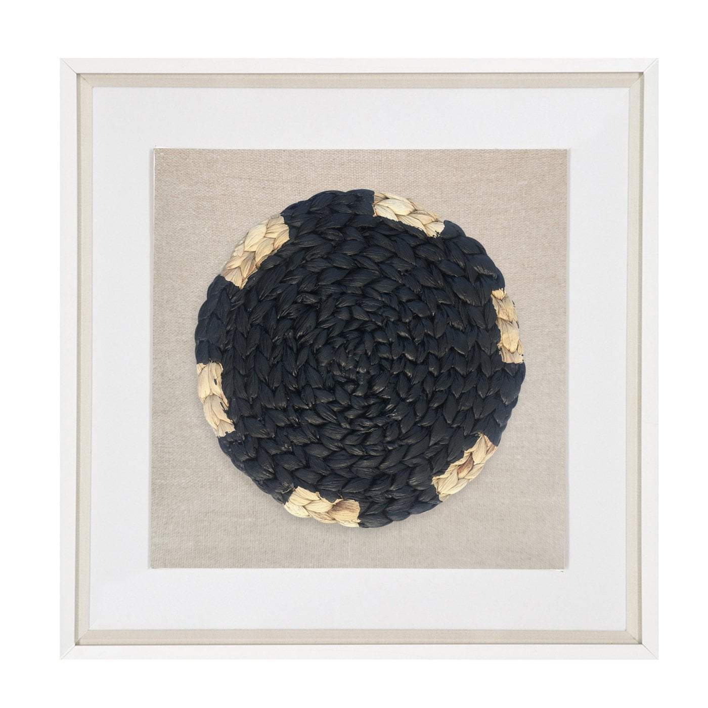 Place Mat Black on Natural Artwork 52 x 52 cm-abc