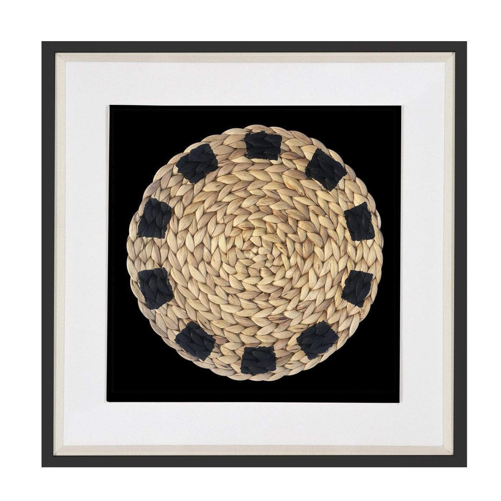 Place Mat Natural on Black Artwork 52 x 52 cm-abc