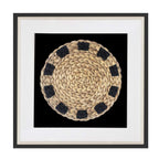 Place Mat Natural on Black Artwork 52 x 52 cm-abc