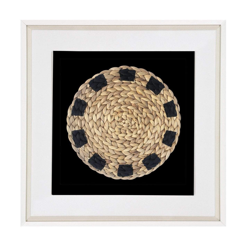 Place Mat Natural on Black Artwork 52 x 52 cm-abc