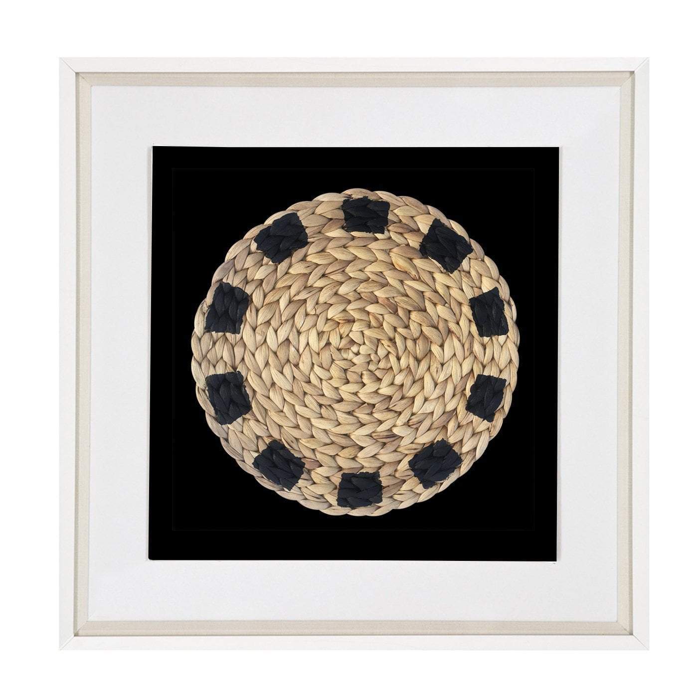 Place Mat Natural on Black Artwork 52 x 52 cm-abc