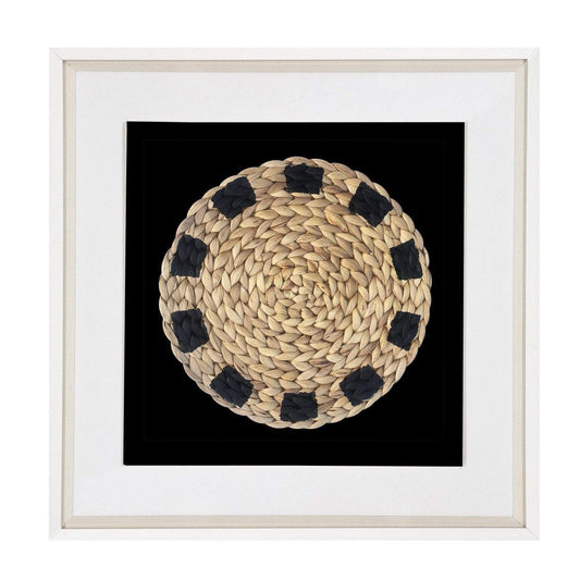 Place Mat Natural on Black Artwork 52 x 52 cm-abc