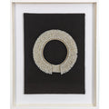 Shell Ring Natural on Black Art Work 67 x 85 cm-abc