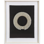 Shell Ring Natural on Black Art Work 67 x 85 cm-abc