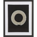 Shell Ring Natural on Black Art Work 67 x 85 cm-abc