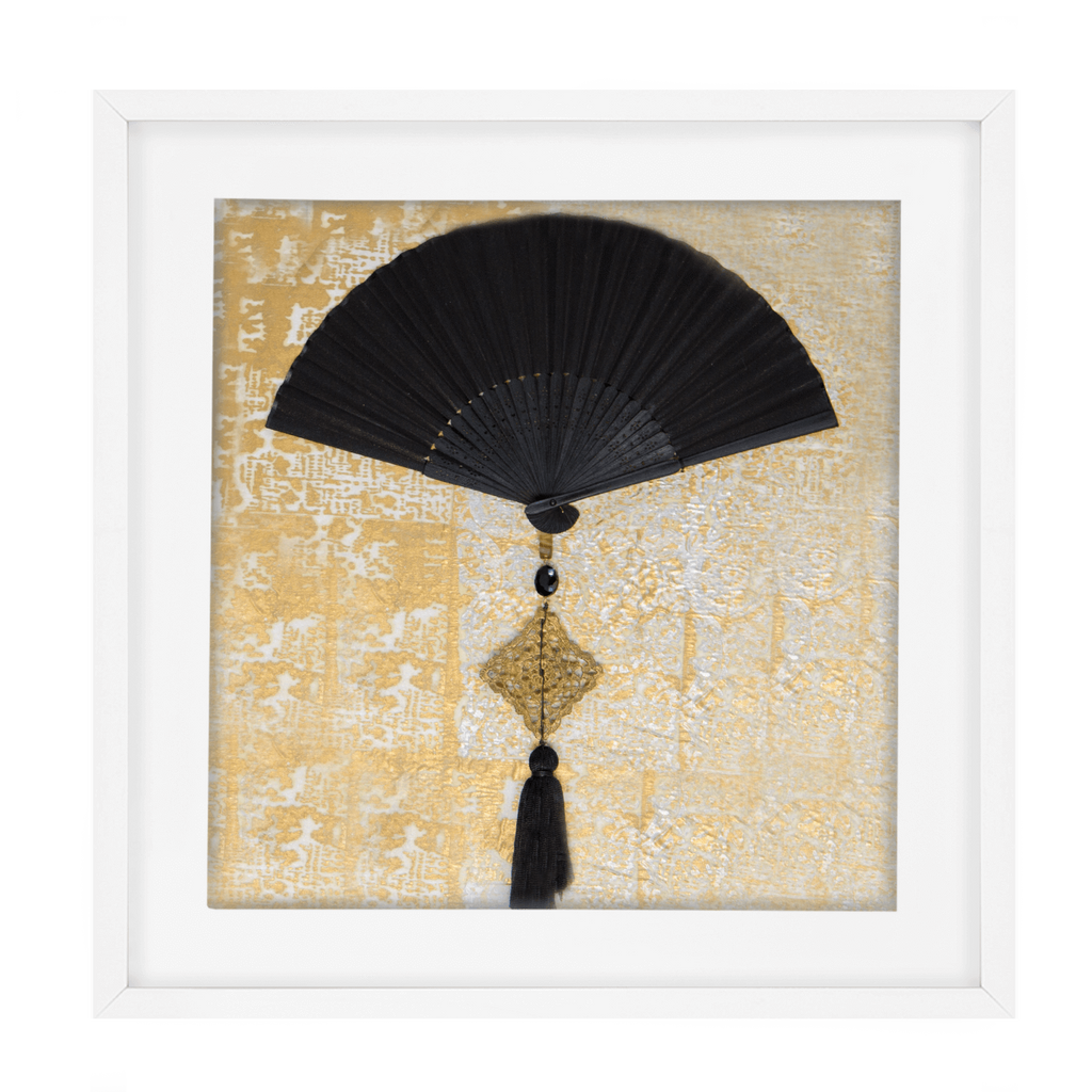 Fan Tassel Black Artwork 52 x 52 cm-abc