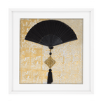 Fan Tassel Black Artwork 52 x 52 cm-abc