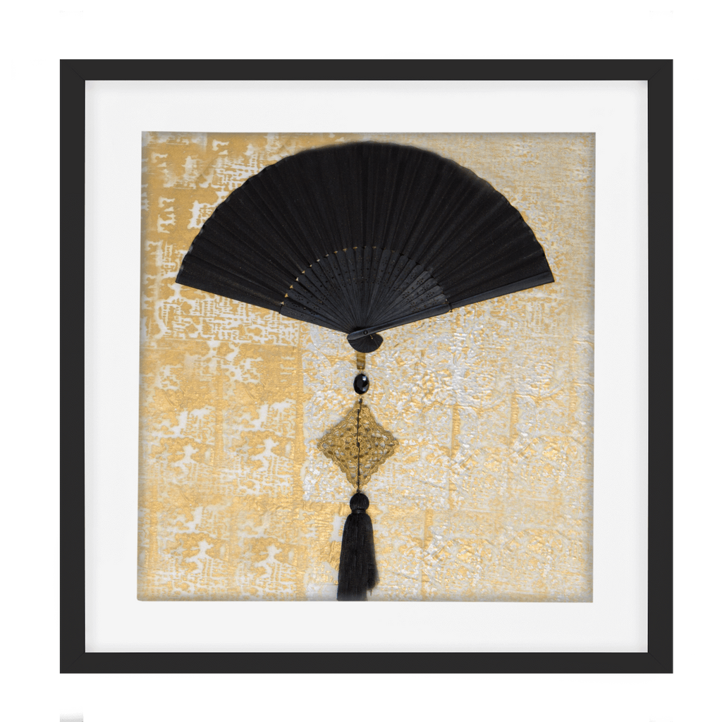 Fan Tassel Black Artwork 52 x 52 cm-abc