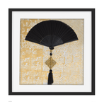 Fan Tassel Black Artwork 52 x 52 cm-abc