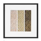 Ruins Zig Triptic Black Artwork 52 x 52 cm-abc