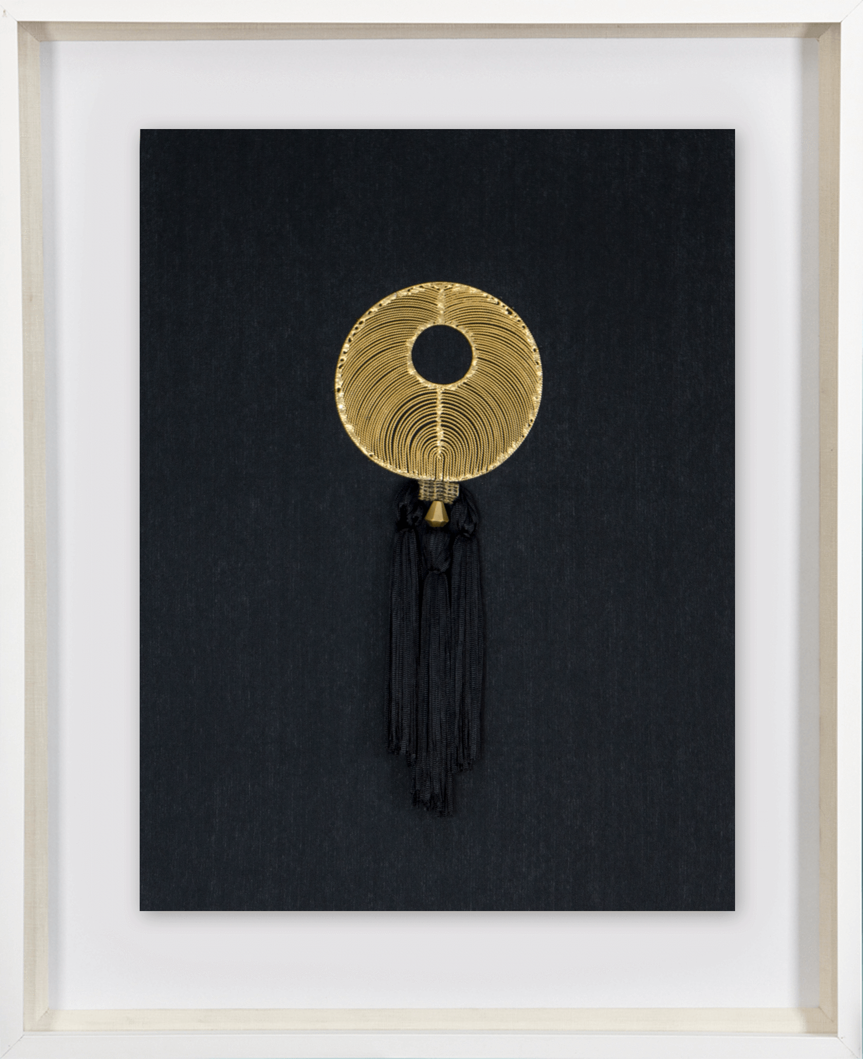 Tassel Gold On Black Artwork 67 x 85 cm-abc