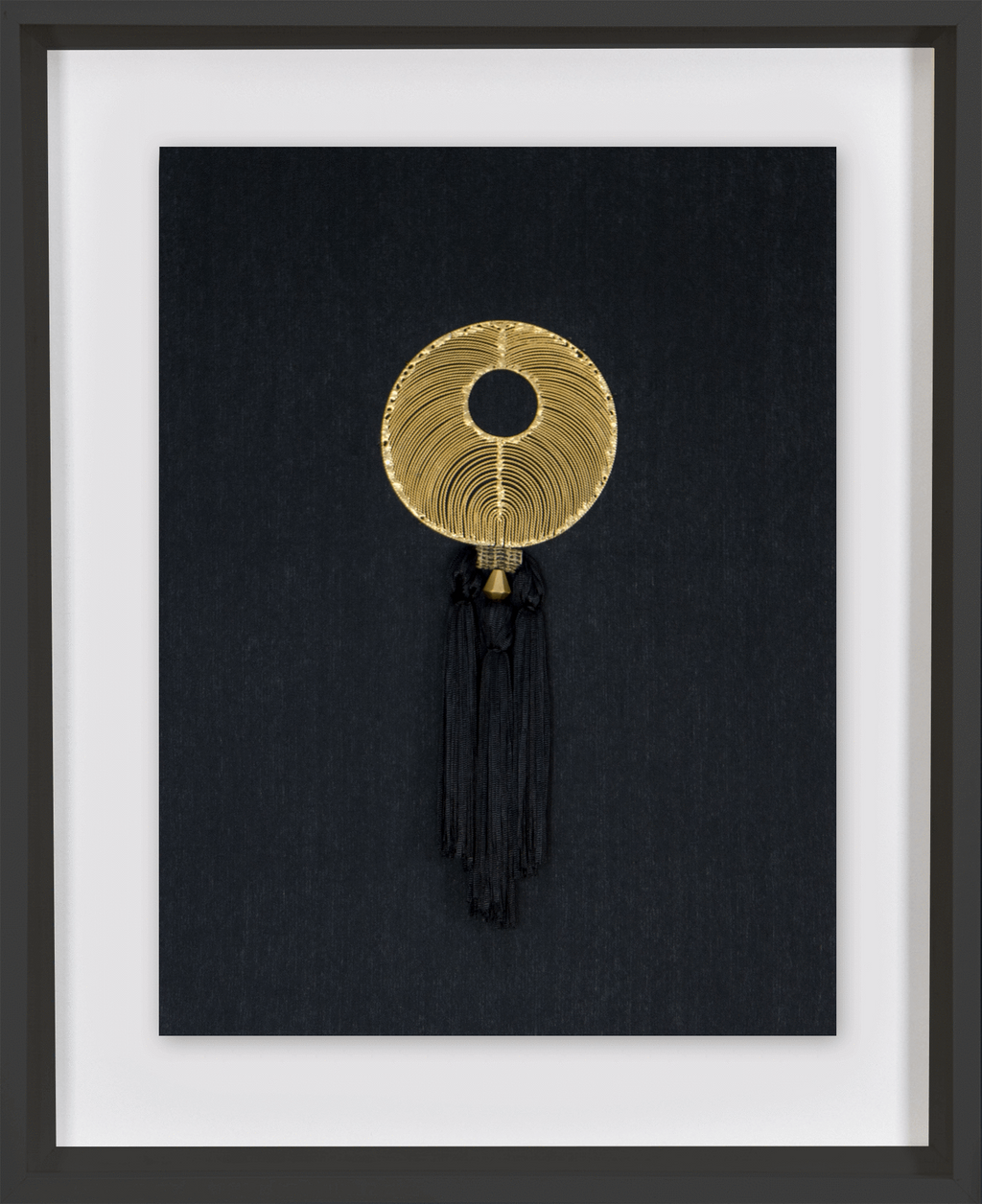 Tassel Gold On Black Artwork 67 x 85 cm-abc