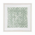 Kilim Print Celadon Artwork 52cm x 52cm-abc