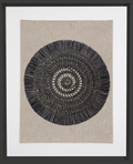 Grassmat on Natural Linen Artwork 67 x 85 cm-abc
