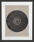 Grassmat on Natural Linen Artwork 67 x 85 cm-abc