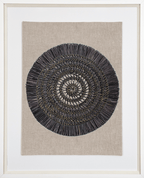 Grassmat on Natural Linen Artwork 67 x 85 cm-abc