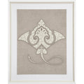 Sea Manta Ray Natural Artwork 67 x 85 cm-abc