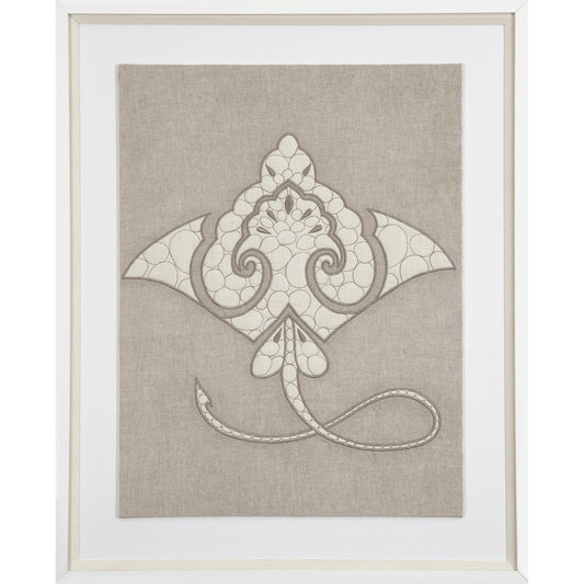 Sea Manta Ray Natural Artwork 67 x 85 cm-abc