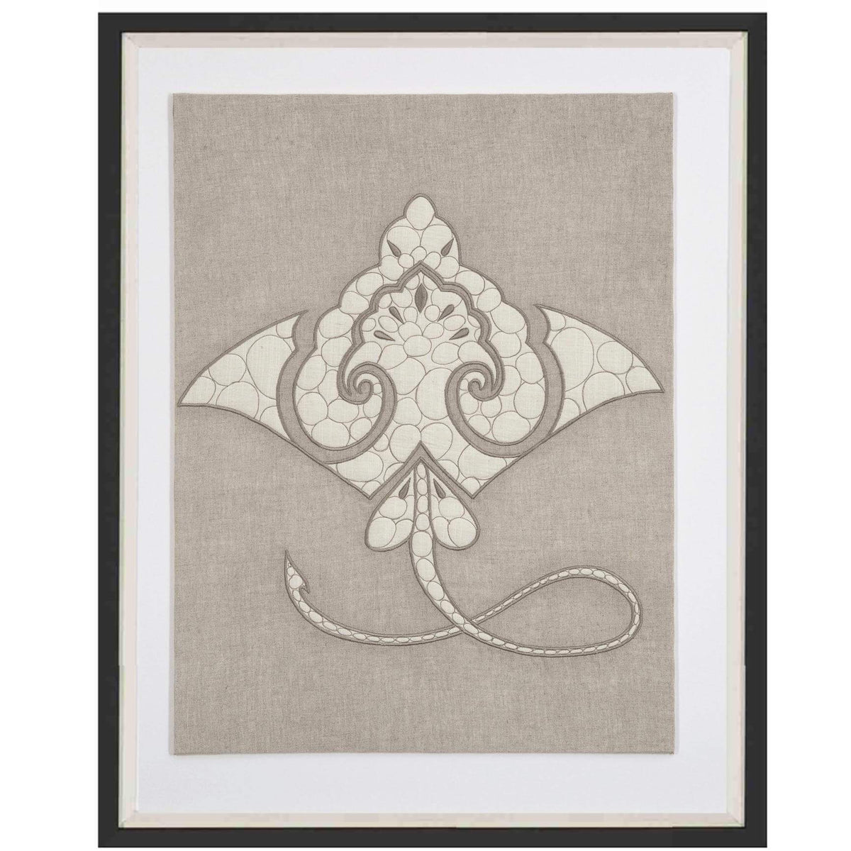 Sea Manta Ray Natural Artwork 67 x 85 cm-abc