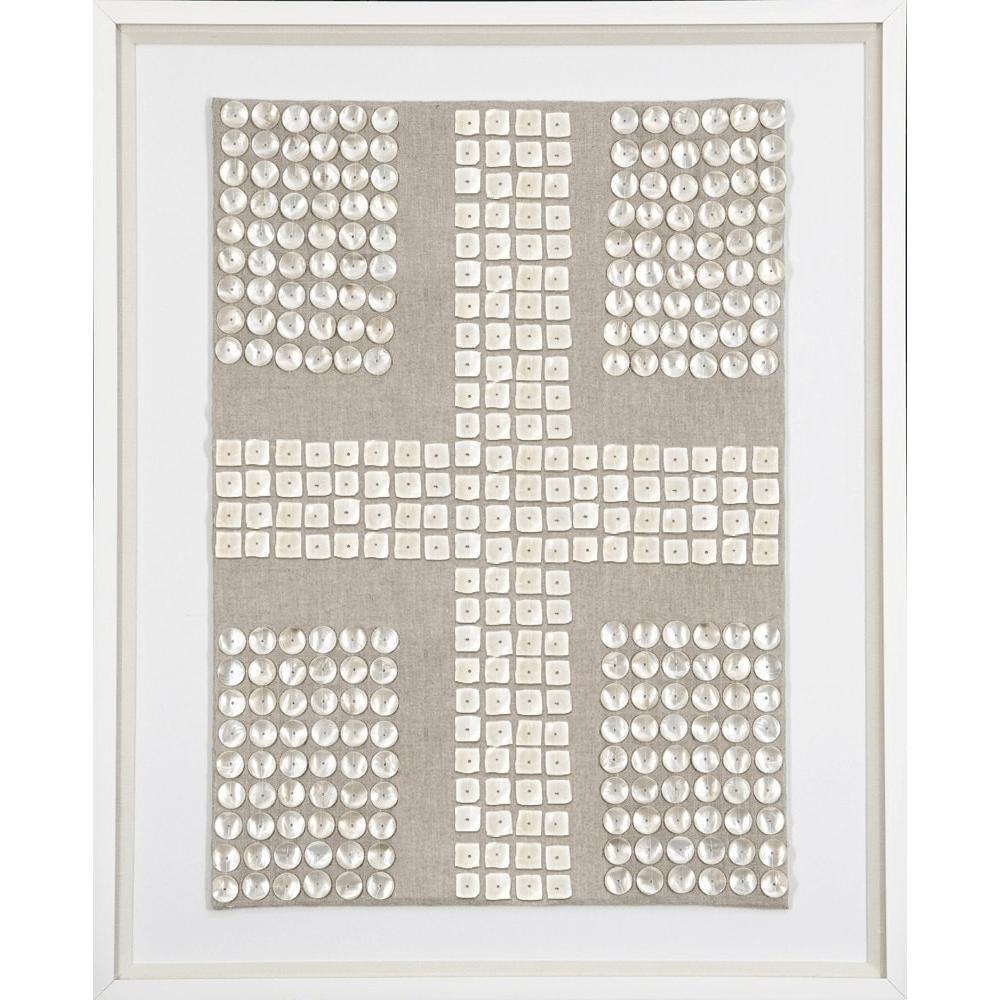 Shell Mother Of Pearl Cross Artwork 67 x 85 cm-abc
