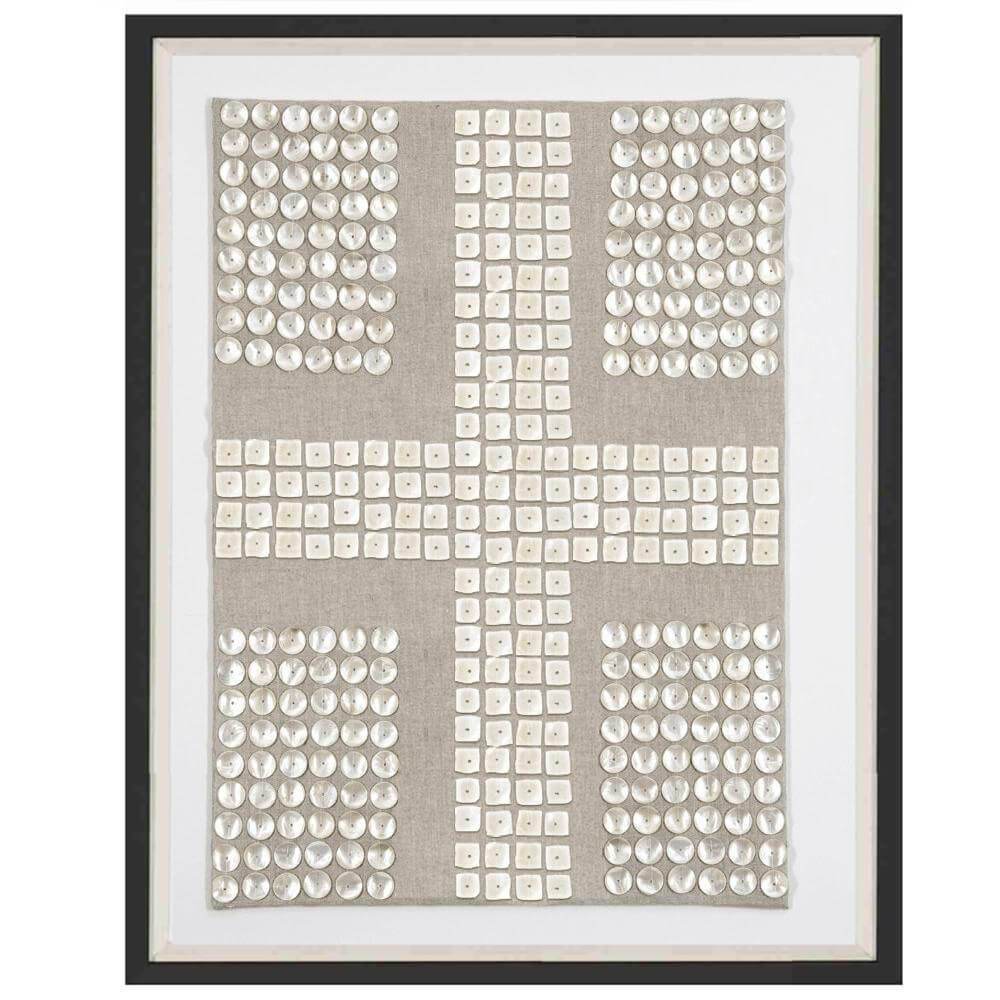 Shell Mother Of Pearl Cross Artwork 67 x 85 cm-abc