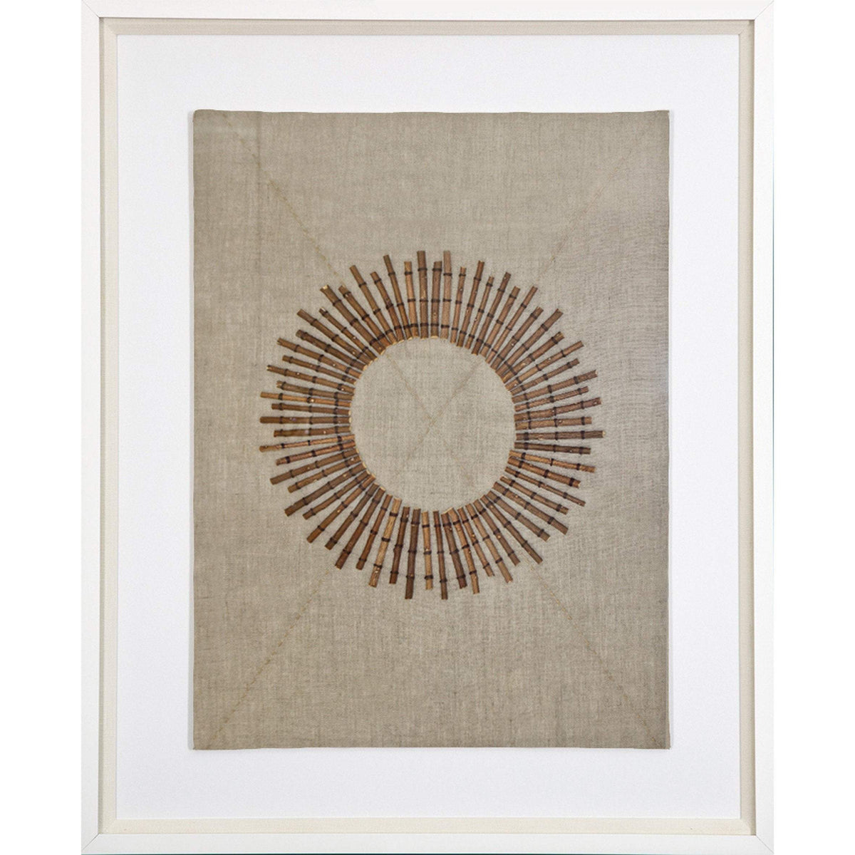 Wood Linen Sticks Artwork 67 x 85 cm-abc