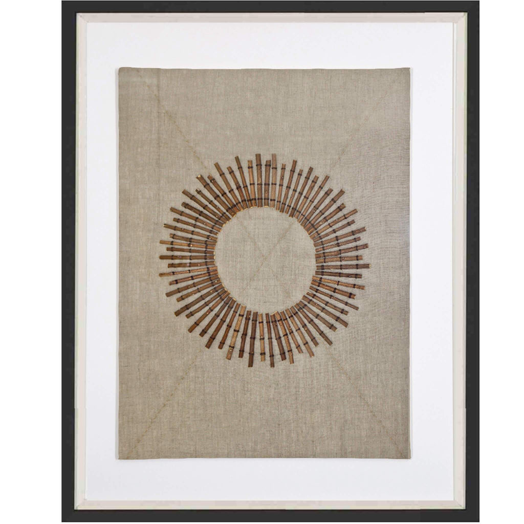 Wood Linen Sticks Artwork 67 x 85 cm-abc