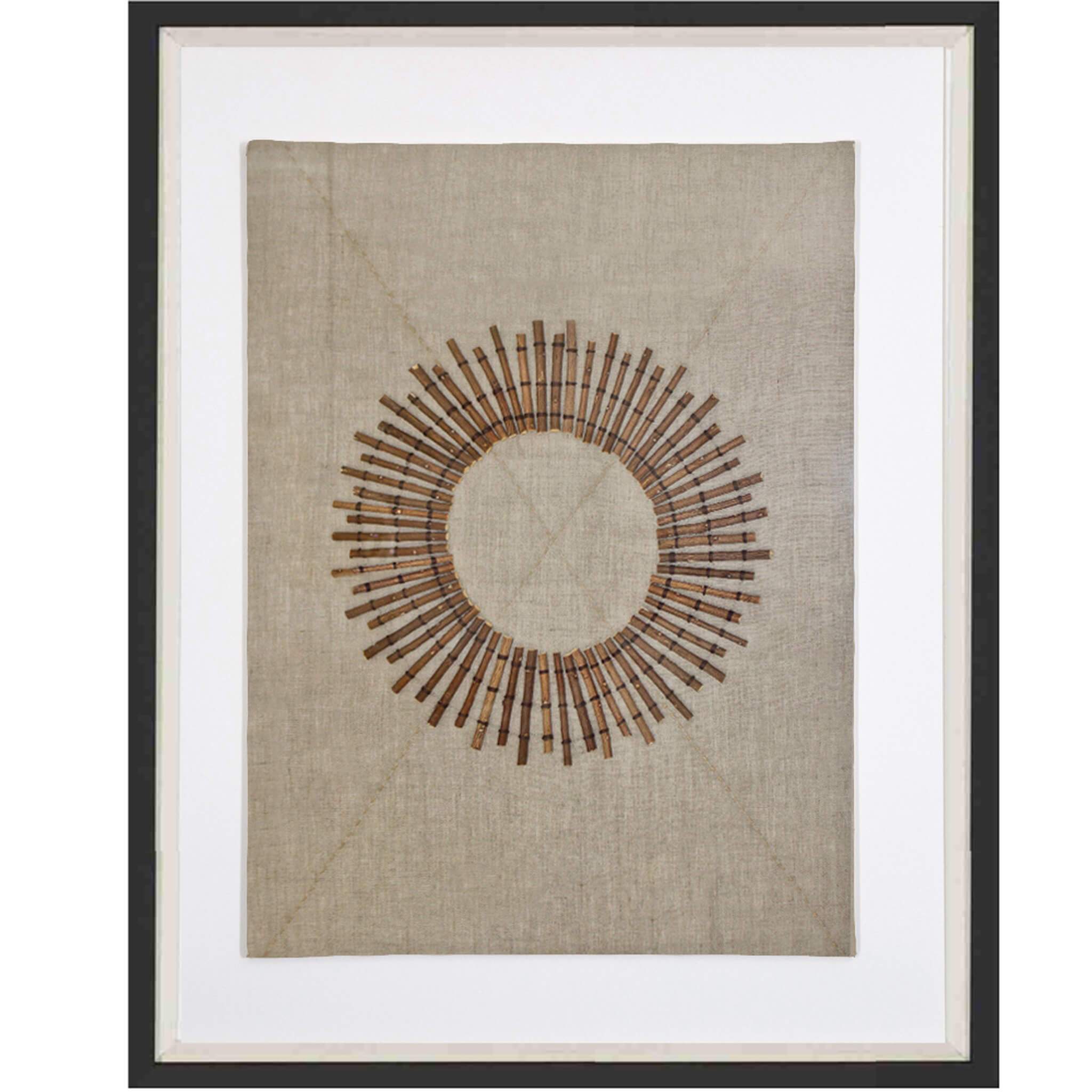 Wood Linen Sticks Artwork 67 x 85 cm-abc