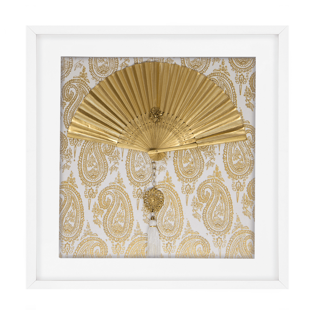 Fan Tassel Gold Artwork 52 x 52 cm-abc