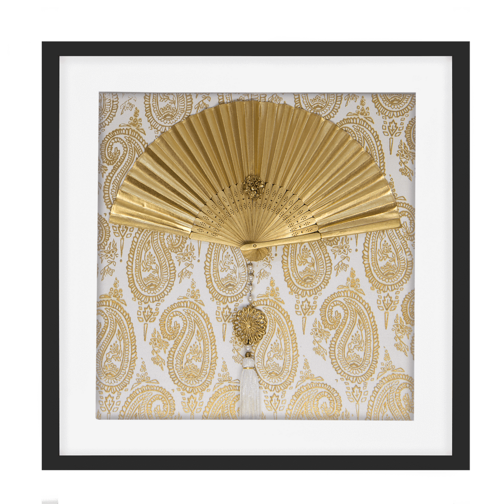 Fan Tassel Gold Artwork 52 x 52 cm-abc