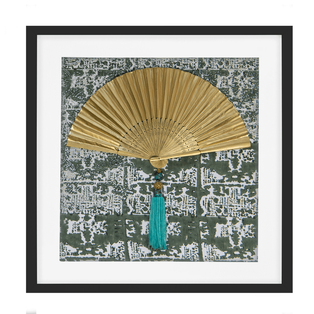 Fan Tassel Green Artwork 52 x 52 cm-abc
