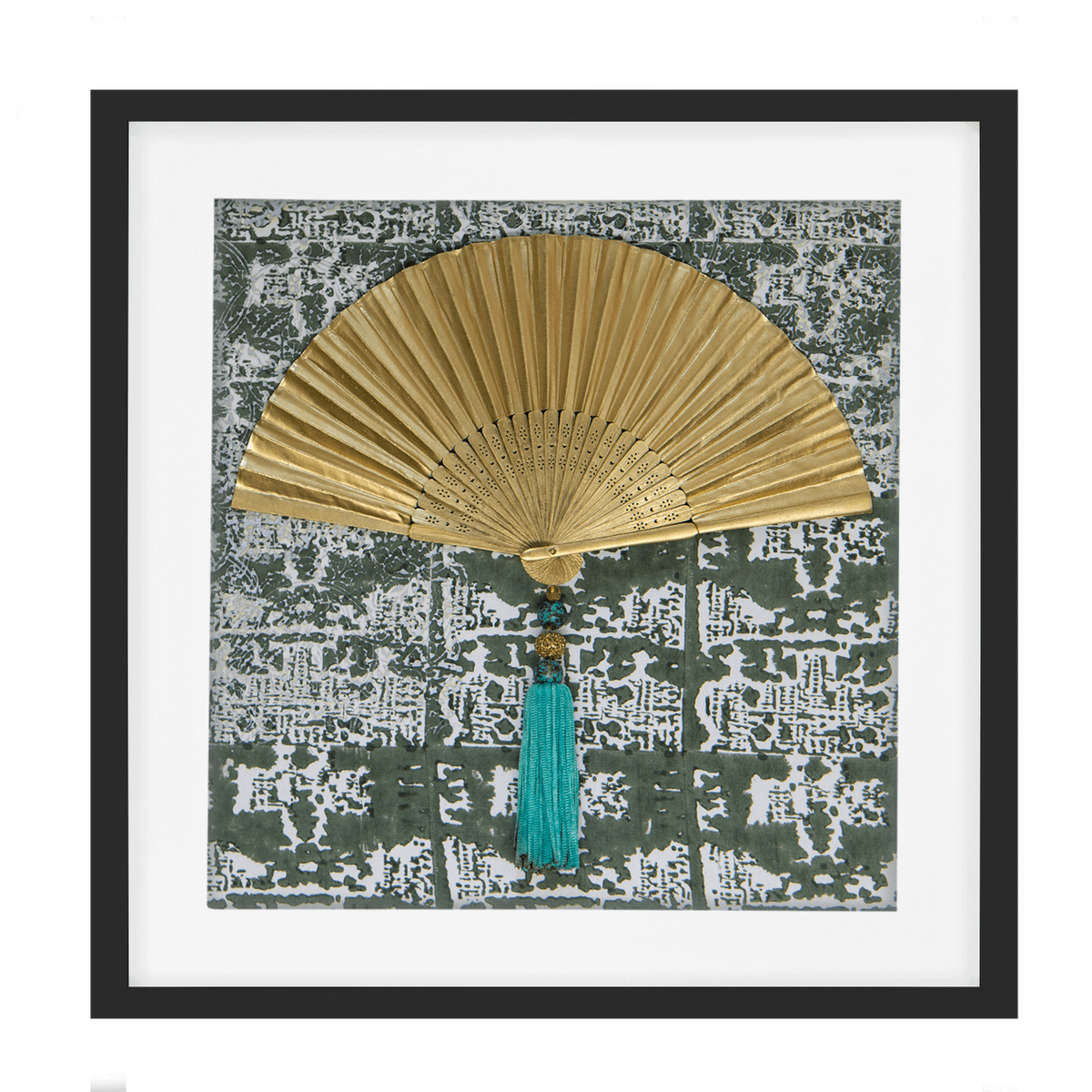 Fan Tassel Green Artwork 52 x 52 cm-abc