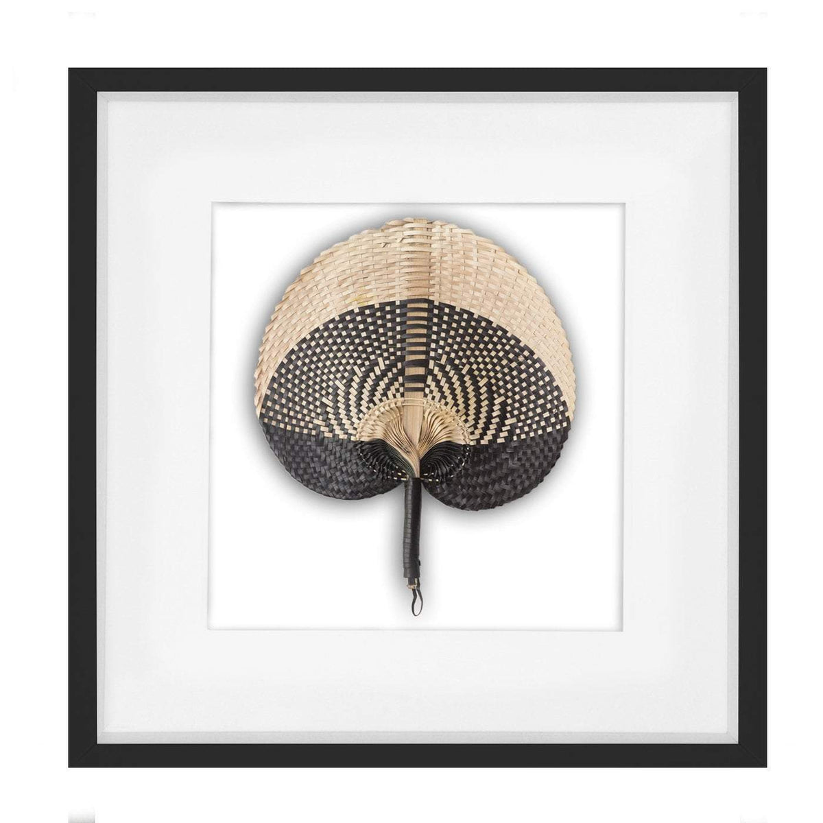 Fan Black on White 52x52cm-abc