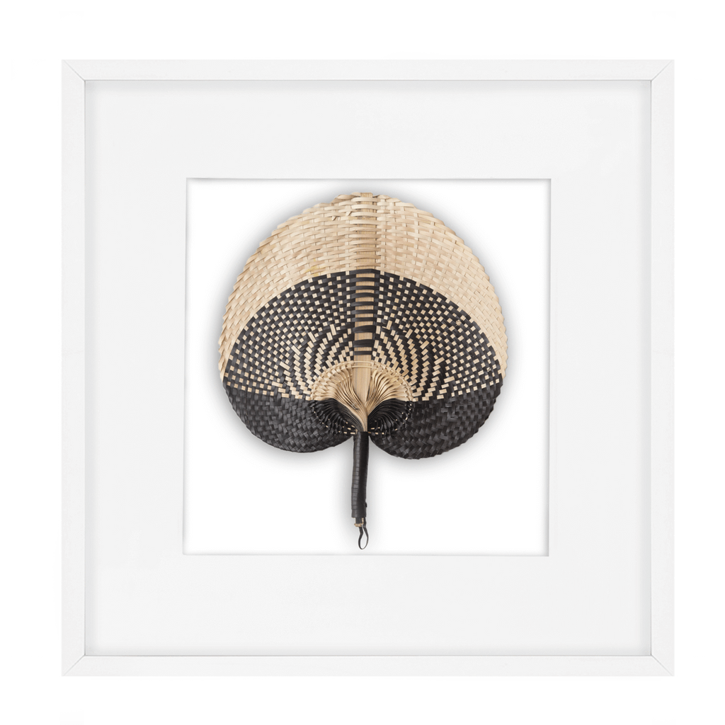Fan Black on White 52x52cm-abc