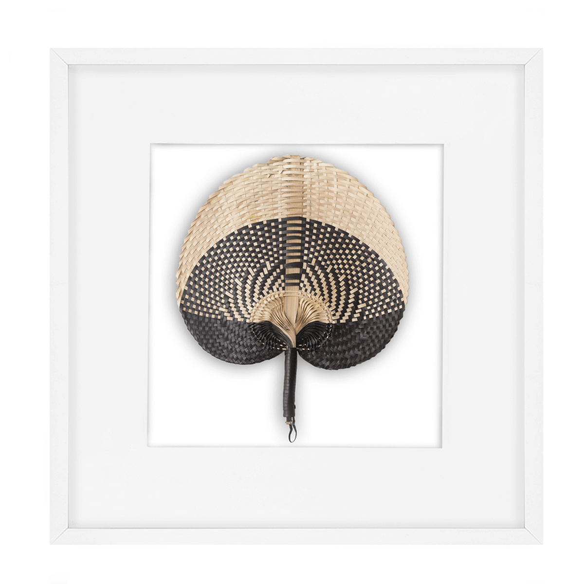 Fan Black on White 52x52cm-abc