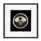Place Mat Fan Black Artwork 52 cm x 52 cm-abc