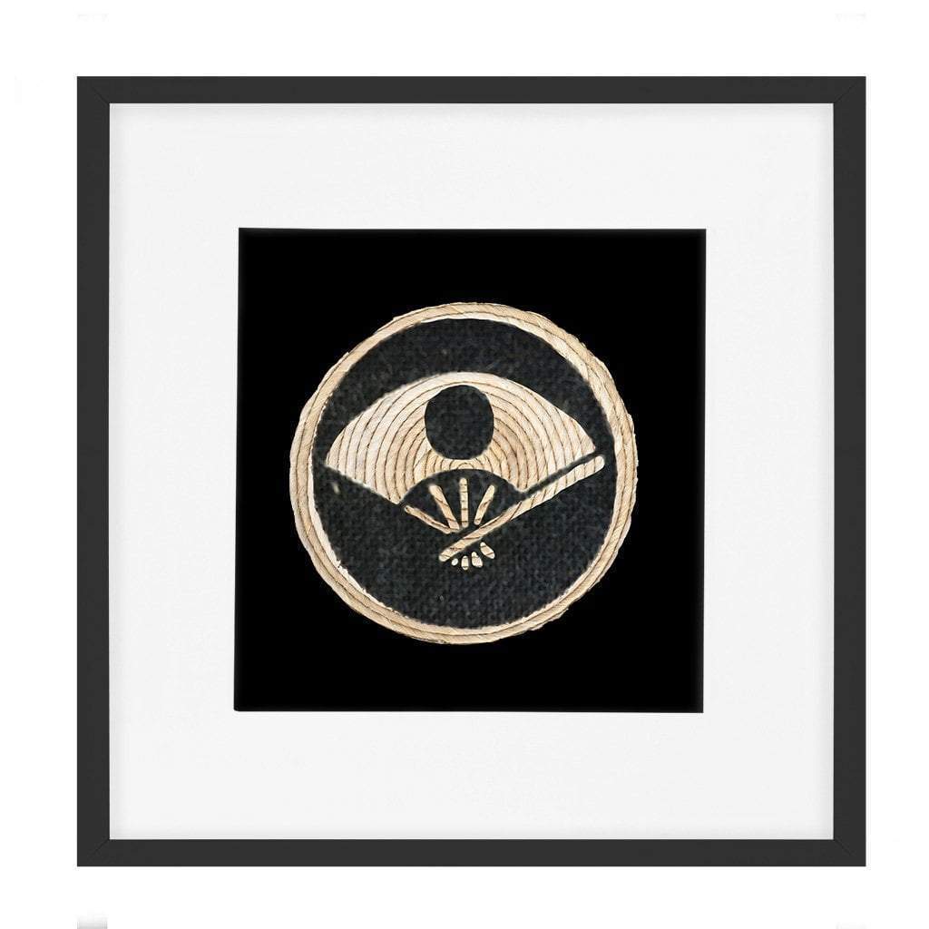 Place Mat Fan Black Artwork 52 cm x 52 cm-abc