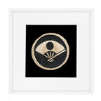 Place Mat Fan Black Artwork 52 cm x 52 cm-abc