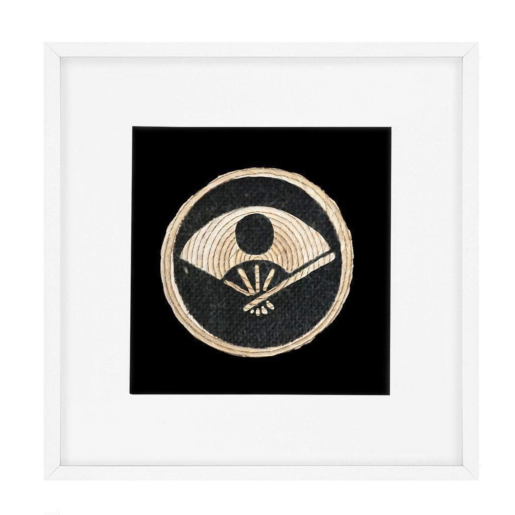 Place Mat Fan Black Artwork 52 cm x 52 cm-abc