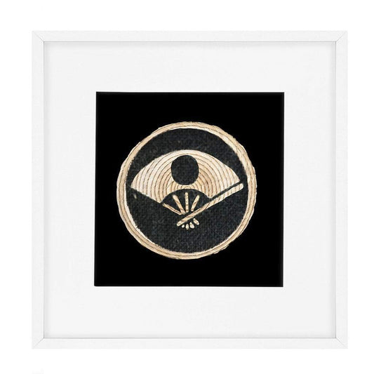 Place Mat Fan Black Artwork 52 cm x 52 cm-abc