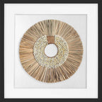 Shell Ring Coffee and Wood Sticks on White 55 x 55cm-abc