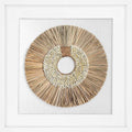 Shell Ring Coffee and Wood Sticks on White 55 x 55cm-abc
