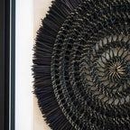 Grassmat on Natural Linen Artwork 67 x 85 cm-abc